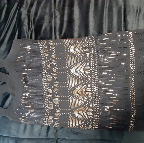 Forever 21 black shimmer evening dress - Picture 4 of 5